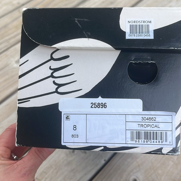 Farm Rio EUC Blue Macaw Crochet Anatomic Platform Slide Sandal with box Size 8 - Picture 13 of 13